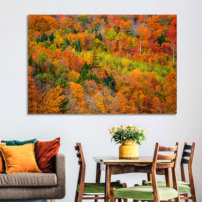 Vermont Autumn Mountain Forest Wall Art