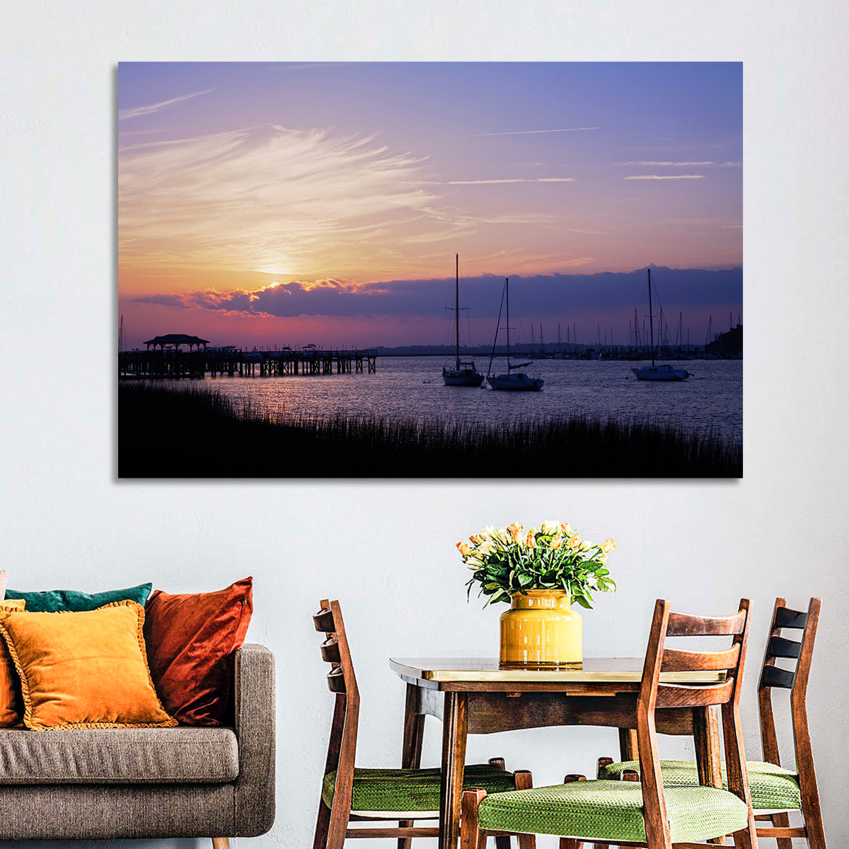 South Carolina Coastal Harbor Wall Art