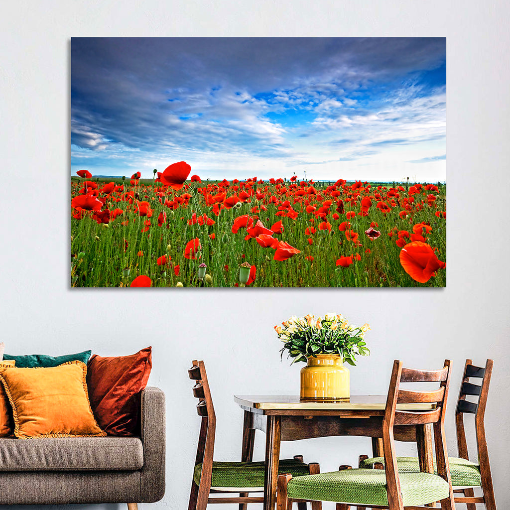 Red Poppy Field Wall Art