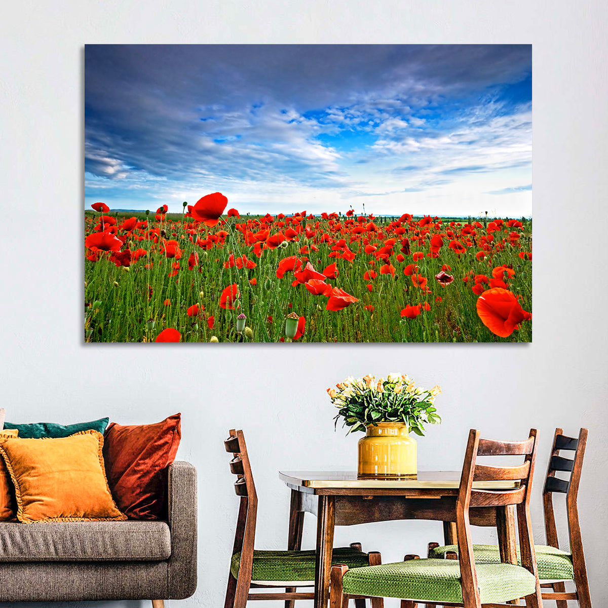 Red Poppy Field Wall Art