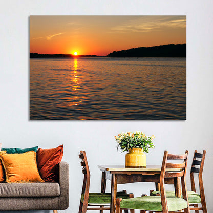 Mississippi River Sunset Wall Art