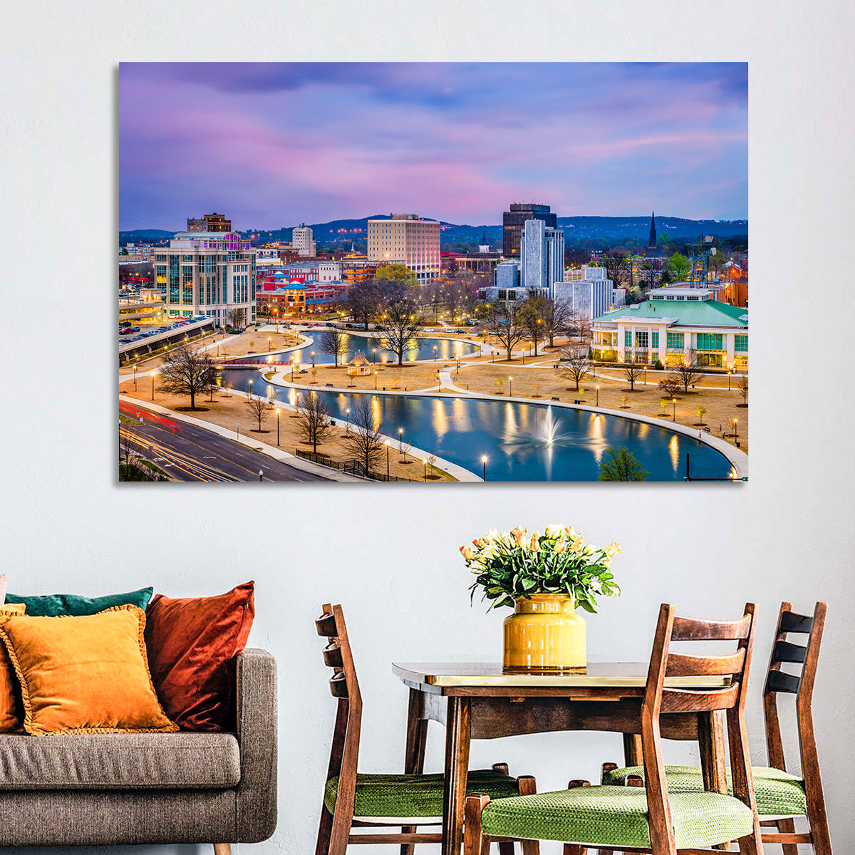 Huntsville Twilight at Big Spring Park Wall Art