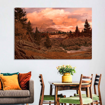 Rocky Mountain Lake at Dusk Wall Art