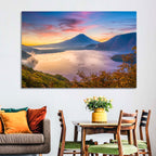 Mount Fuji at Lake Motosu, Autumn Sunrise Wall Art