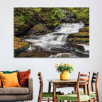 Cascading Autumn Waterfall Wall Art
