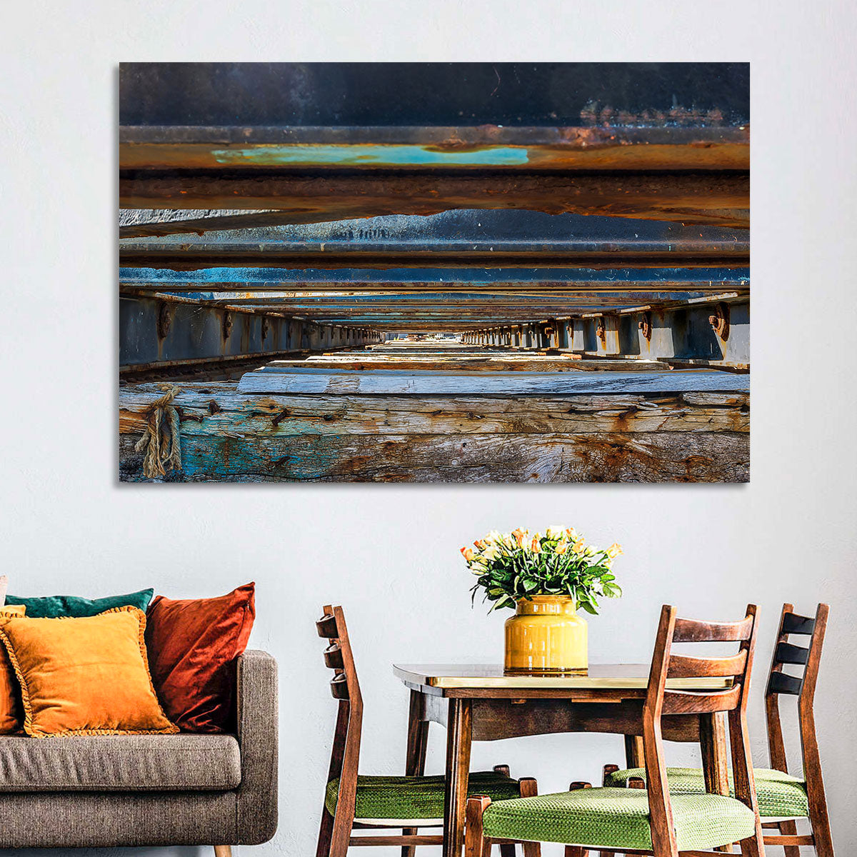 Weathered Dock Perspective Wall Art