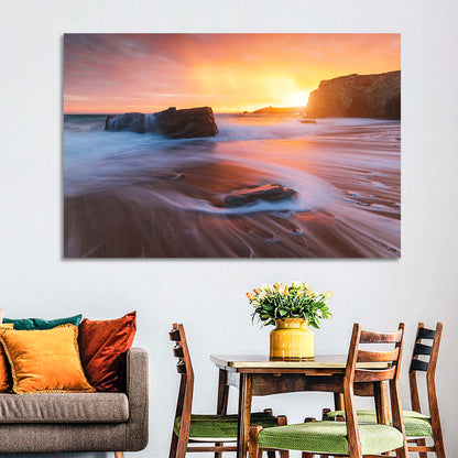 Quiberon Beach Sunset Wall Art