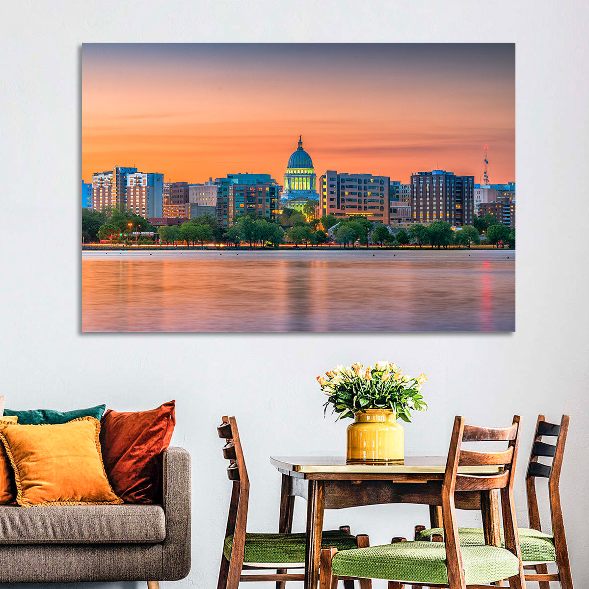 Madison State Capitol Skyline Wall Art