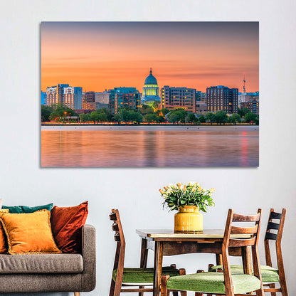 Madison State Capitol Skyline Wall Art