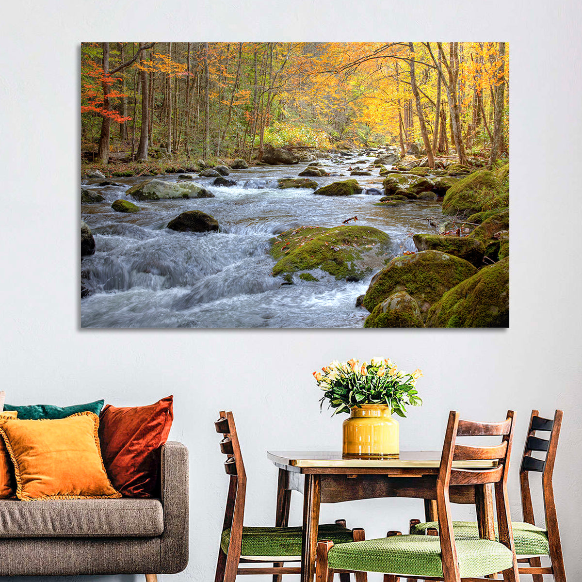 Autumn Mountain Stream Wall Art