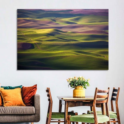 Palouse Farmland at Golden Hour Wall Art