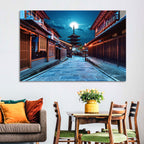 Moonlit Sannen Zaka Kyoto Wall Art