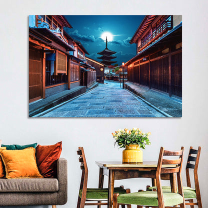 Moonlit Sannen Zaka Kyoto Wall Art