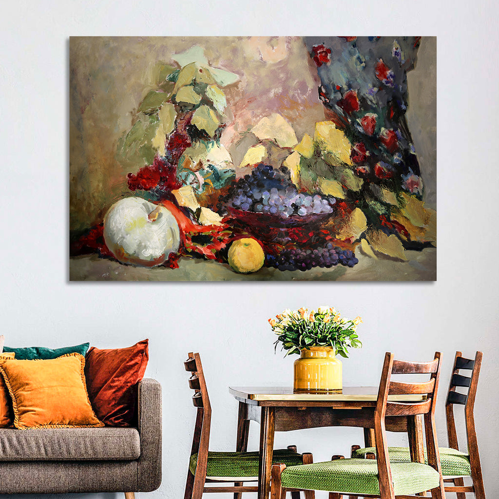Grapes and Melon Still Life Wall Art