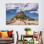 Mont Saint-michel at Low Tide Wall Art