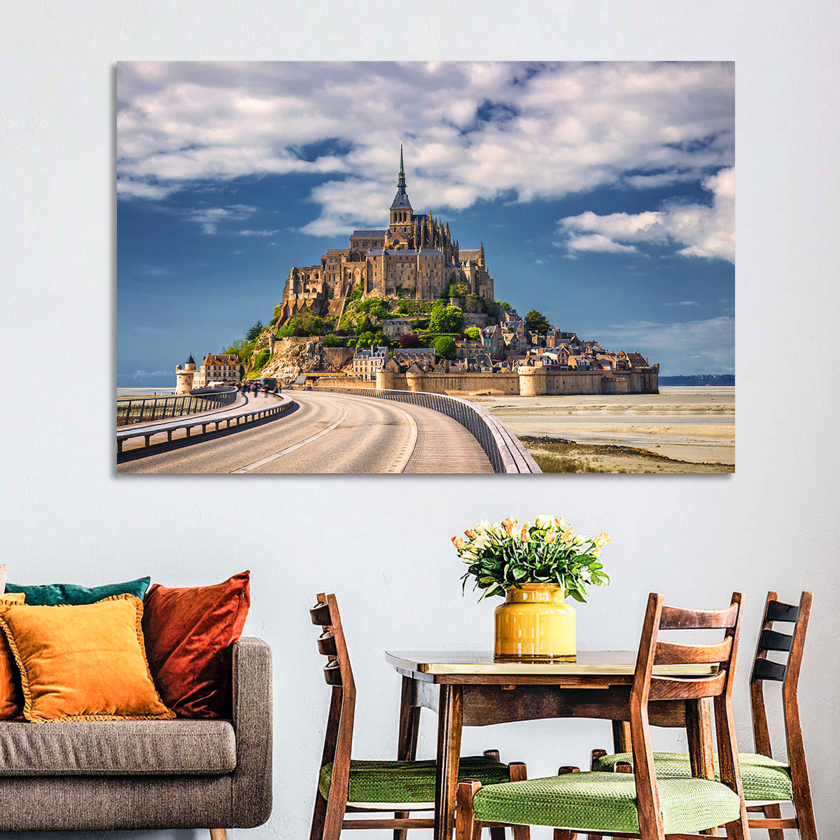 Mont Saint-michel at Low Tide Wall Art