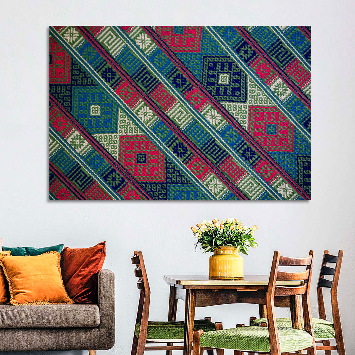 Handwoven Geometric Textile Wall Art