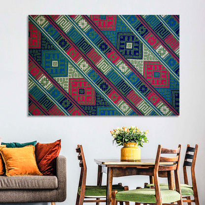 Handwoven Geometric Textile Wall Art