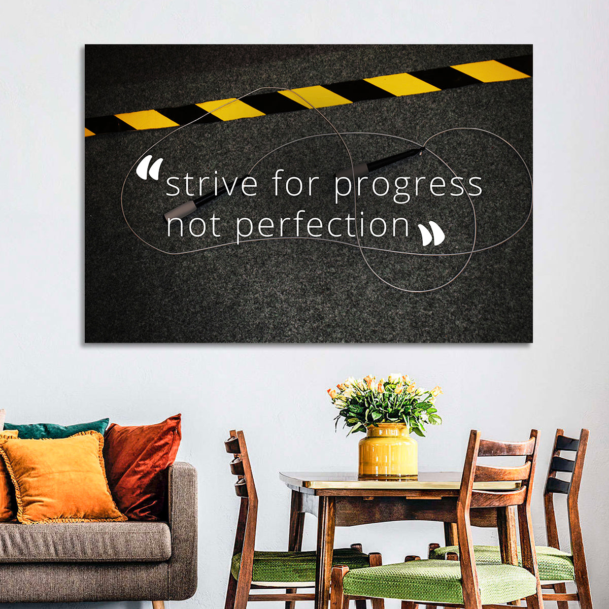 Strive for Progress Not Perfection Wall Art