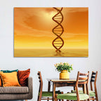 Dna Helix at Sunset Wall Art