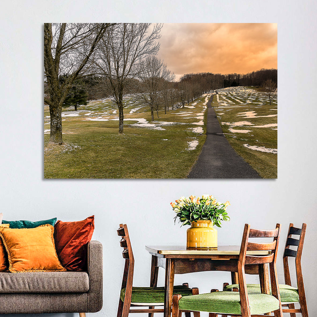 Roscoe Conkling Park Winter Path Wall Art