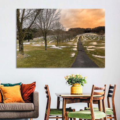 Roscoe Conkling Park Winter Path Wall Art