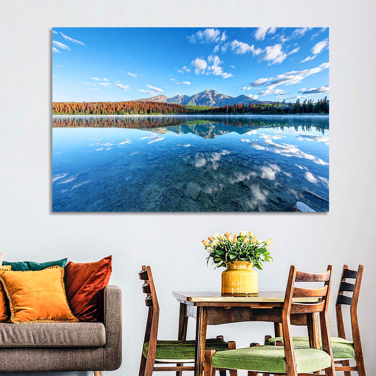 Patricia Lake Autumn Reflection Wall Art