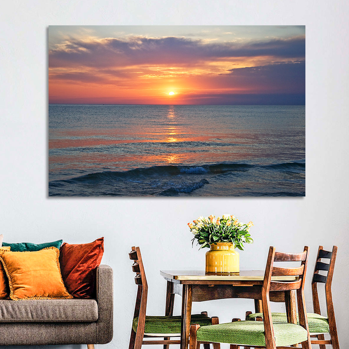 Lake Michigan Sunset Reflection Wall Art