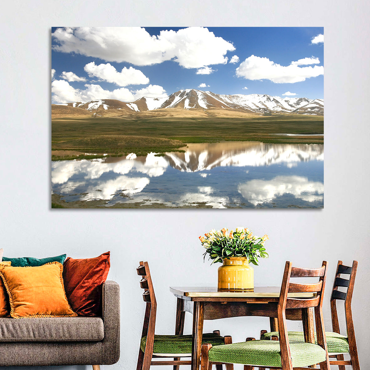 Song Kul Lake Reflection Wall Art