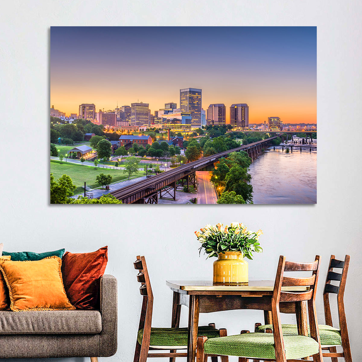 Richmond Skyline at Golden Hour Wall Art