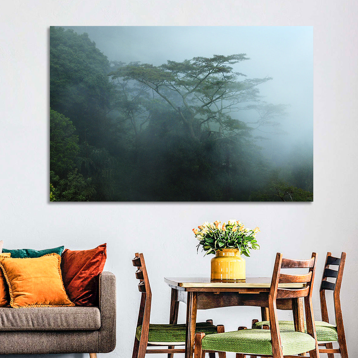 Misty Rainforest Canopy Wall Art