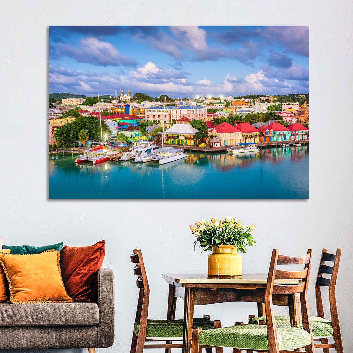 St. John’s Harbor at Golden Dusk Wall Art
