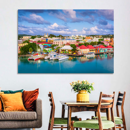 St. John’s Harbor at Golden Dusk Wall Art