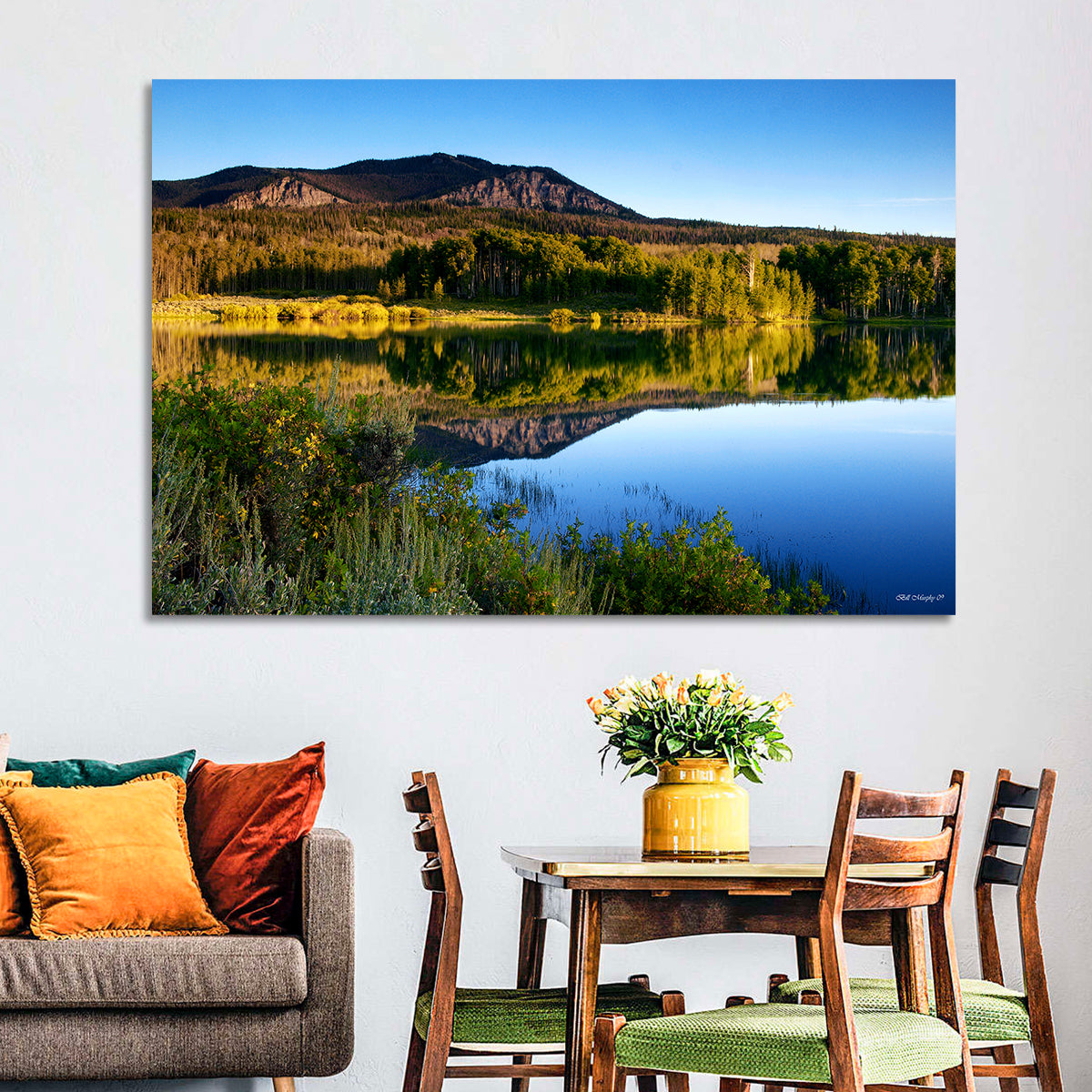 Golden Hour Mountain Lake Wall Art