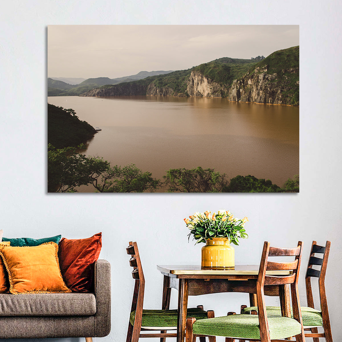 Lake Nyos Cliff View Wall Art