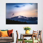 Snow-capped Pikes Peak at Dusk Wall Art