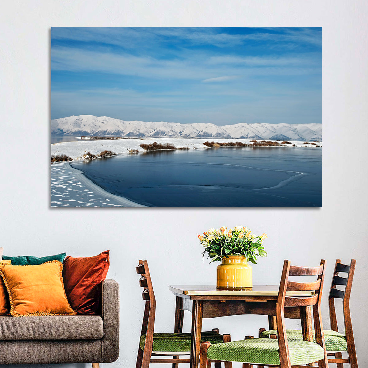 Lake Sevan Winter Landscape Wall Art