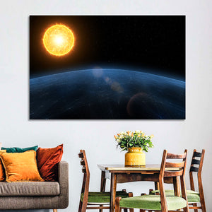 Alien Planet & Sun Wall Art