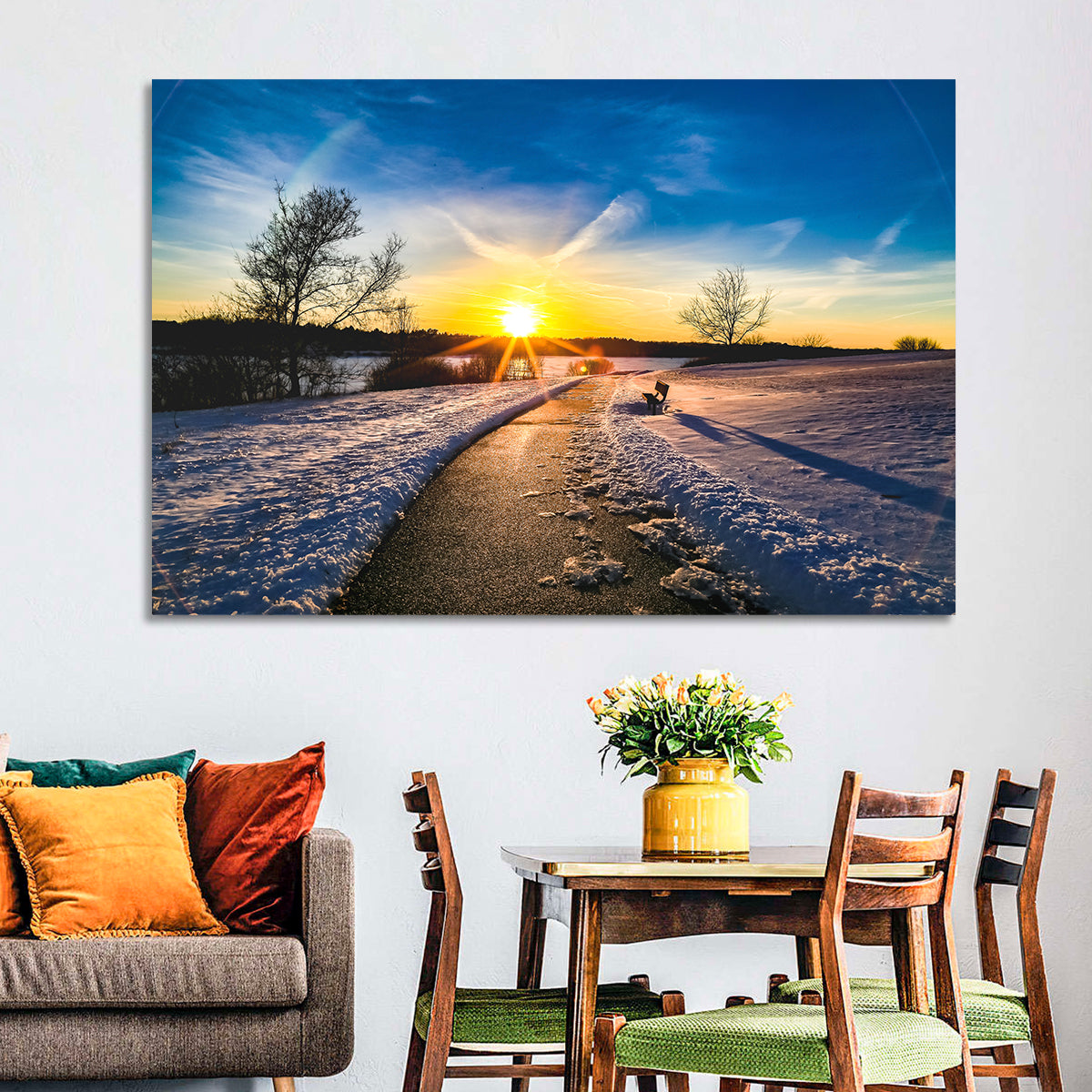 Lake Zorinsky Winter Sunrise Wall Art