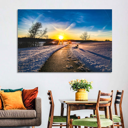 Lake Zorinsky Winter Sunrise Wall Art