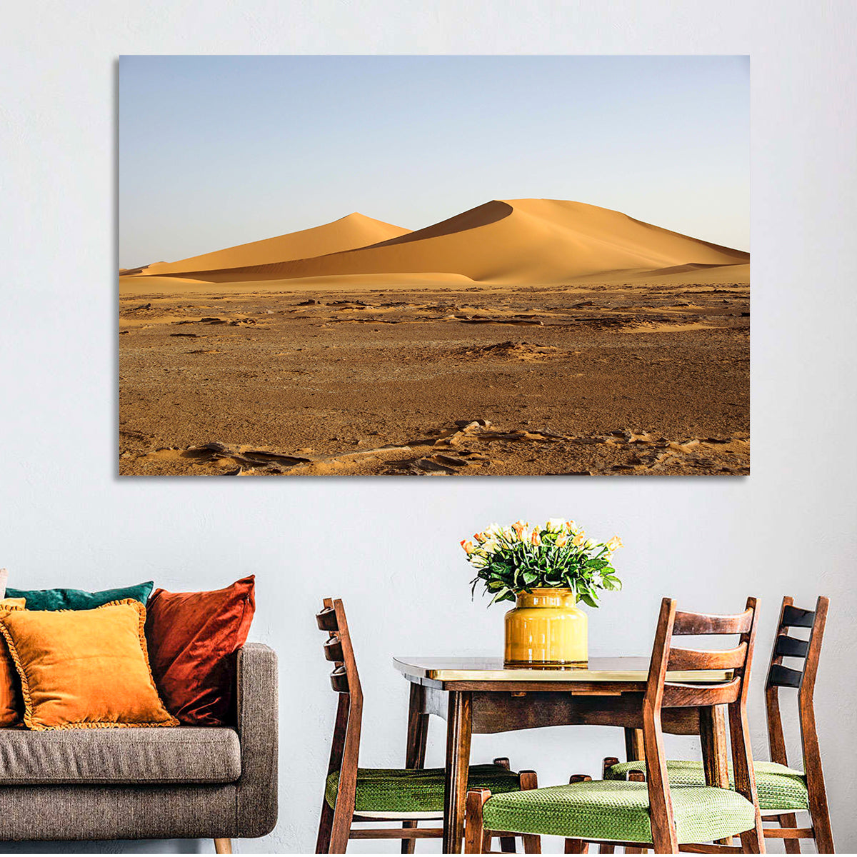 Golden Hour Desert Dunes Wall Art