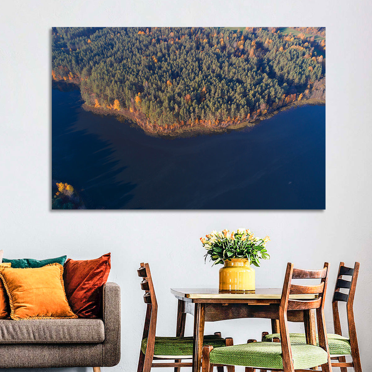 Lake Dolysets Aerial View Wall Art
