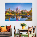 Chicago Skyline at Twilight Wall Art