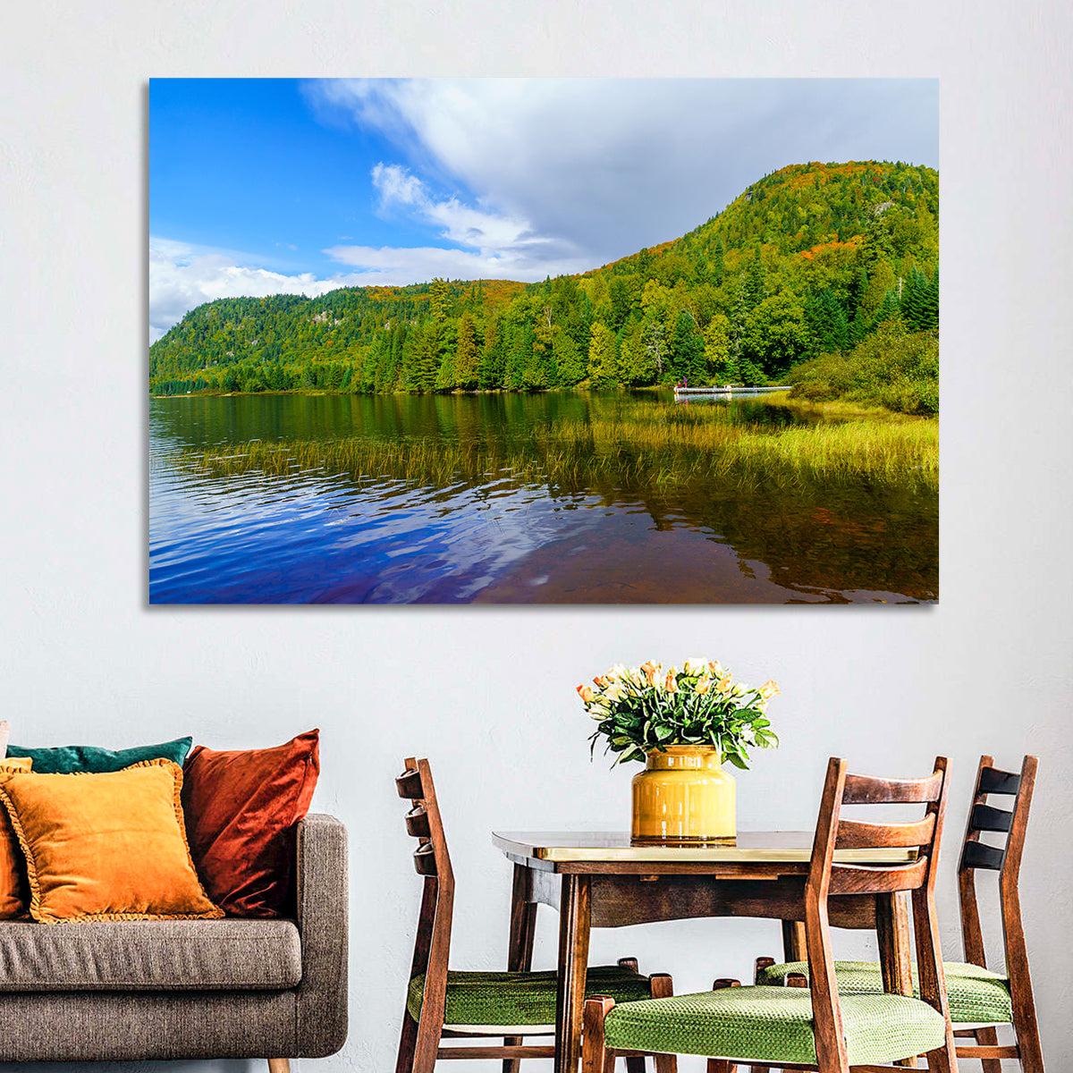 Monroe Lake Wall Art in a room, landscape