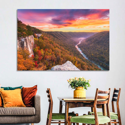 New River Gorge Sunset Wall Art