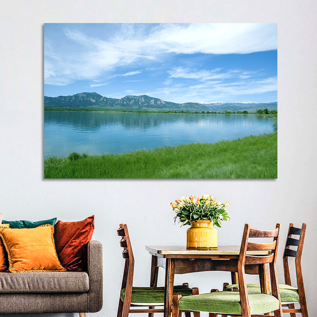Boulder Reservoir and Flatirons Wall Art