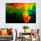 Dynamic Ink Plumes Abstract Wall Art
