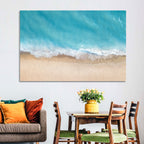 Top-down Turquoise Beachscape Wall Art