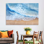 Aerial Turquoise Beach Waves Wall Art