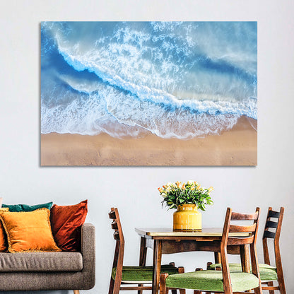 Aerial Turquoise Beach Waves Wall Art